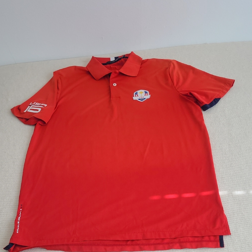 Ralph Lauren RLX Red Polo with Navy and White Accents